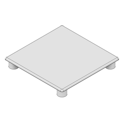 60-030-2 MODULAR SOLUTIONS POLYAMIDE PART END CAP 90MM X 90MM LIGHT GRAY